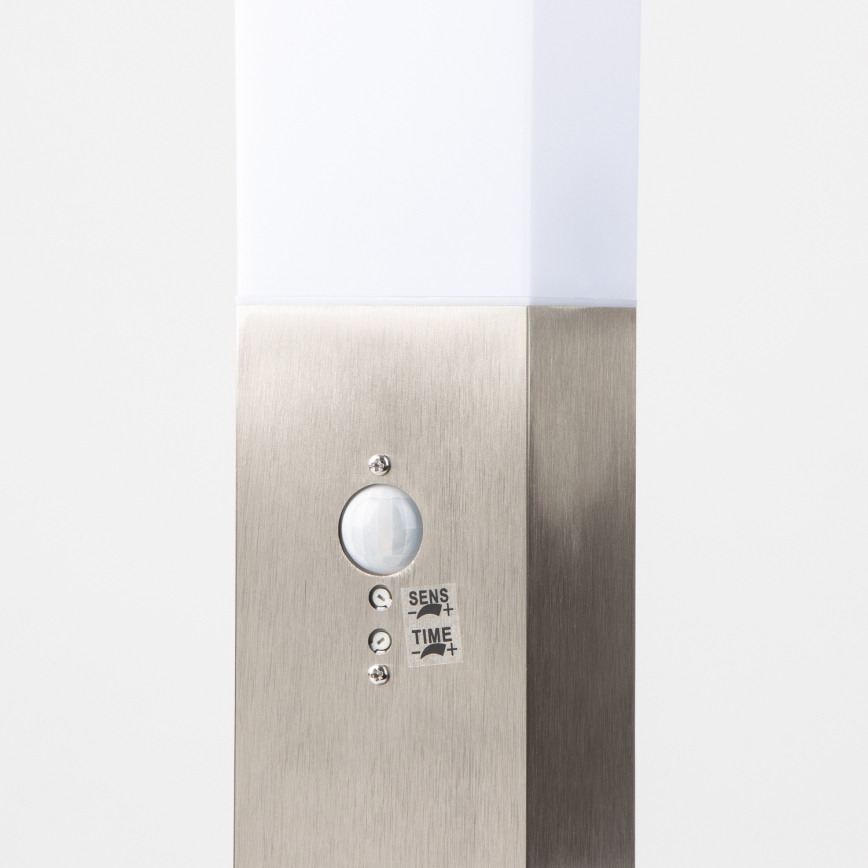 Brilagi - Venkovní lampa se senzorem NOVA 1xE27/15W/230V 40 cm IP44 matný chrom