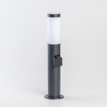 BRILAGI - Venkovní lampa se zásuvkou ELIA 1xE27/20W/230V IP44 50 cm antracit