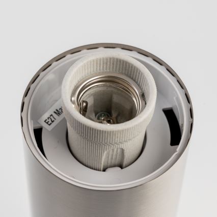 BRILAGI - Venkovní lampa se zásuvkou ELIA 1xE27/20W/230V IP44 50 cm matný chrom