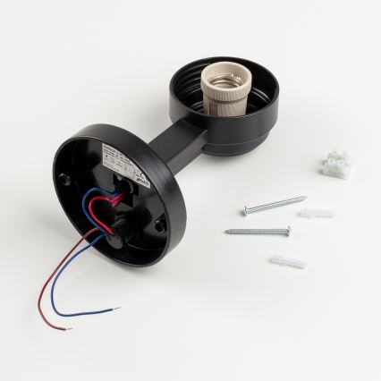 Brilagi - Venkovní nástěnné svítidlo se senzorem pohybu HARBOR 1xE27/40W/230V IP33 černá/bílá