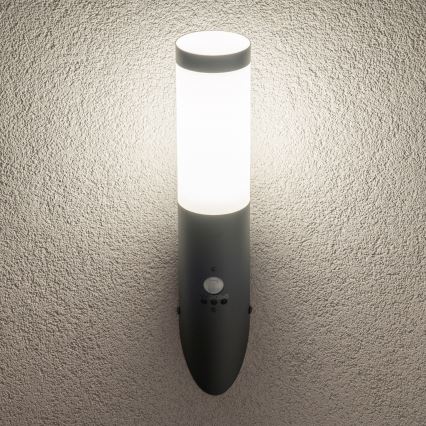 BRILAGI - Venkovní nástěnná lampa se senzorem pohybu ELIA 1xE27/20W/230V IP44 antracit