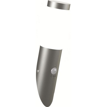 Brilagi - Venkovní nástěnná lampa se senzorem ELIA 1xE27/20W/230V IP44 matný chrom