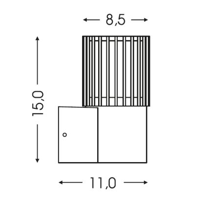 BRILAGI - Venkovní nástěnné svítidlo ARMOR 1xGU10/35W/230V IP44 šedá