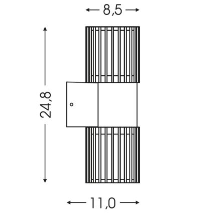 BRILAGI - Venkovní nástěnné svítidlo ARMOR 2xGU10/35W/230V IP44 černá