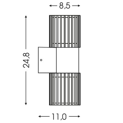 BRILAGI - Venkovní nástěnné svítidlo ARMOR 2xGU10/35W/230V IP44 šedá