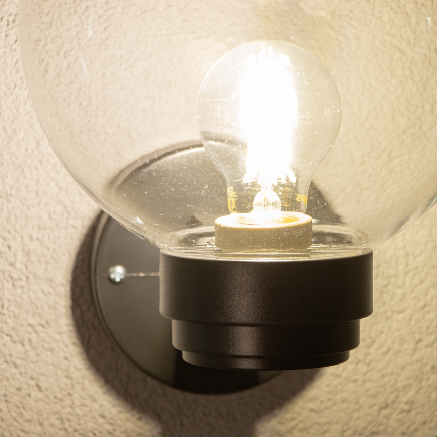 Brilagi - Venkovní nástěnné svítidlo HARBOR 1xE27/40W/230V IP33 černá/čirá