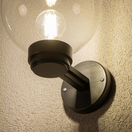 Brilagi - Venkovní nástěnné svítidlo HARBOR 1xE27/40W/230V IP33 černá/čirá