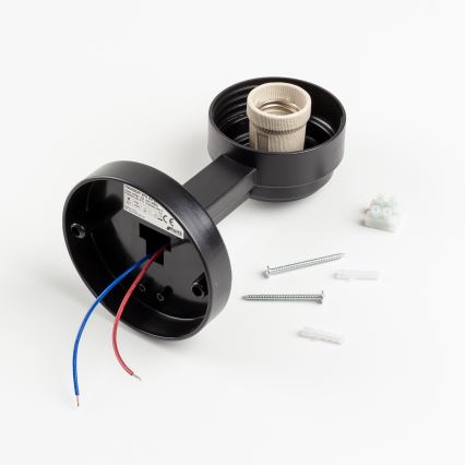 Brilagi - Venkovní nástěnné svítidlo HARBOR 1xE27/40W/230V IP33 černá/čirá