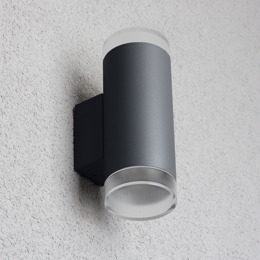 Brilagi - Venkovní nástěnné svítidlo MATERA 2xGU10/30W/230V antracit IP54
