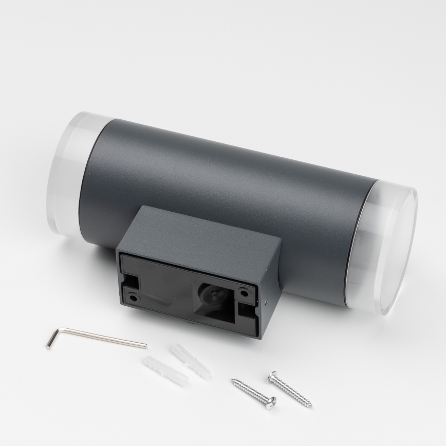 Brilagi - Venkovní nástěnné svítidlo MATERA 2xGU10/30W/230V antracit IP54