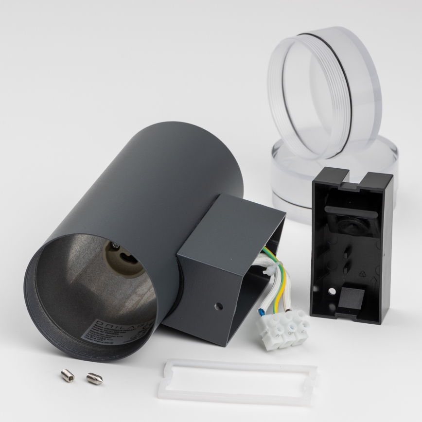 Brilagi - Venkovní nástěnné svítidlo MATERA 2xGU10/30W/230V antracit IP54