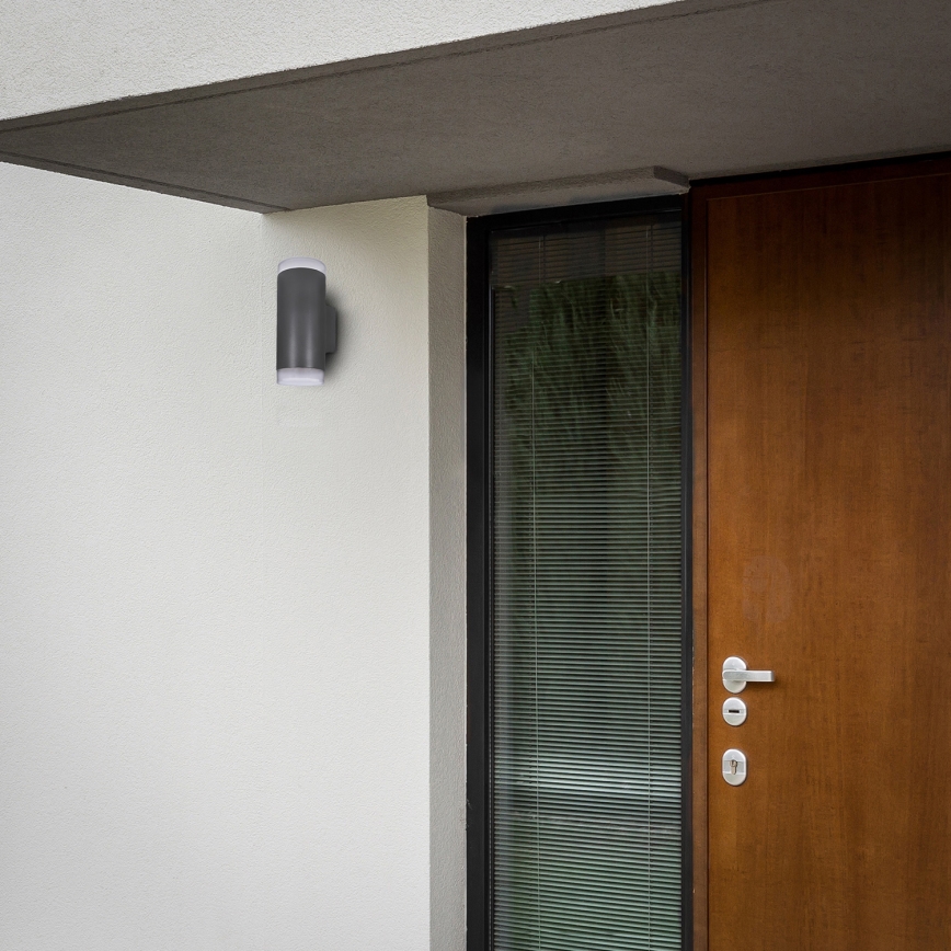 Brilagi - Venkovní nástěnné svítidlo MATERA 2xGU10/30W/230V antracit IP54