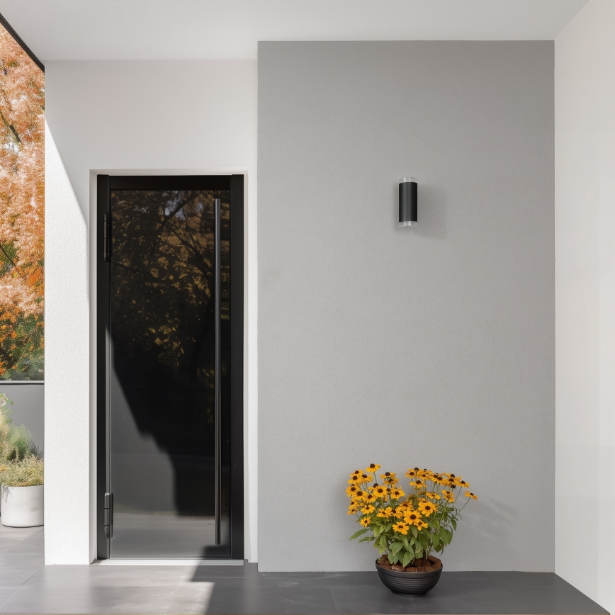 Brilagi - Venkovní nástěnné svítidlo MATERA 2xGU10/30W/230V černá IP54