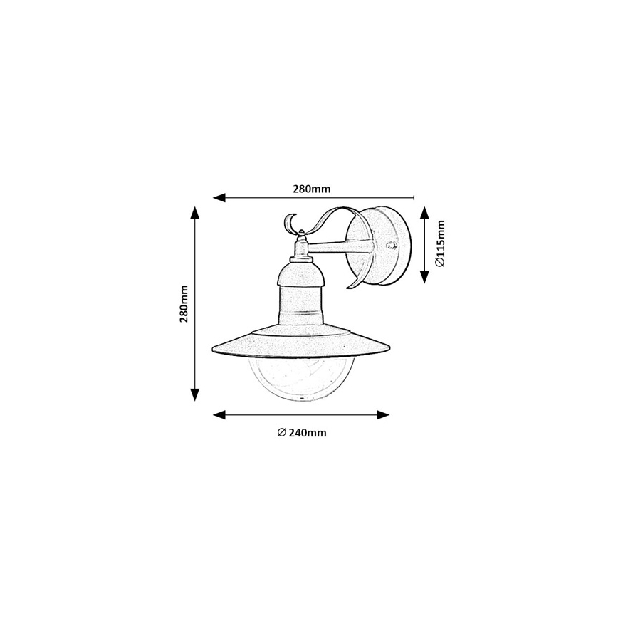 Brilagi - Venkovní nástěnné svítidlo MOLDE 1xE27/60W/230V IP44 černá