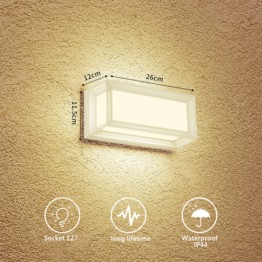 Brilagi - Venkovní nástěnné svítidlo PARKER 1xE27/60W/230V bílá IP44