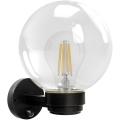 Brilagi - Venkovní nástěnné svítidlo se senzorem pohybu HARBOR 1xE27/40W/230V IP33 černá/čirá