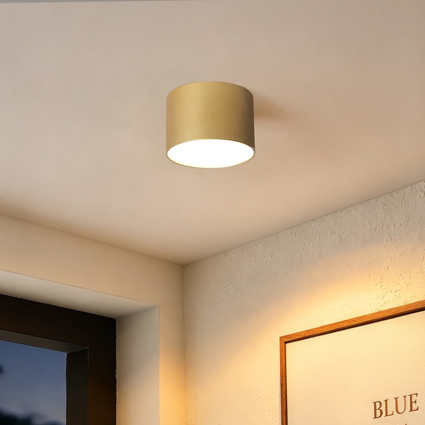 BRILAGI - Venkovní stropní svítidlo FORIS LED/9W/230V pr. 9 cm zlatá IP44