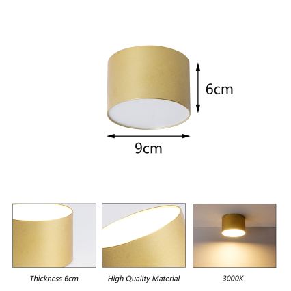 BRILAGI - Venkovní stropní svítidlo FORIS LED/9W/230V pr. 9 cm zlatá IP44