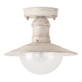 Brilagi - Venkovní stropní svítidlo MOLDE 1xE27/60W IP44 bílá/patina