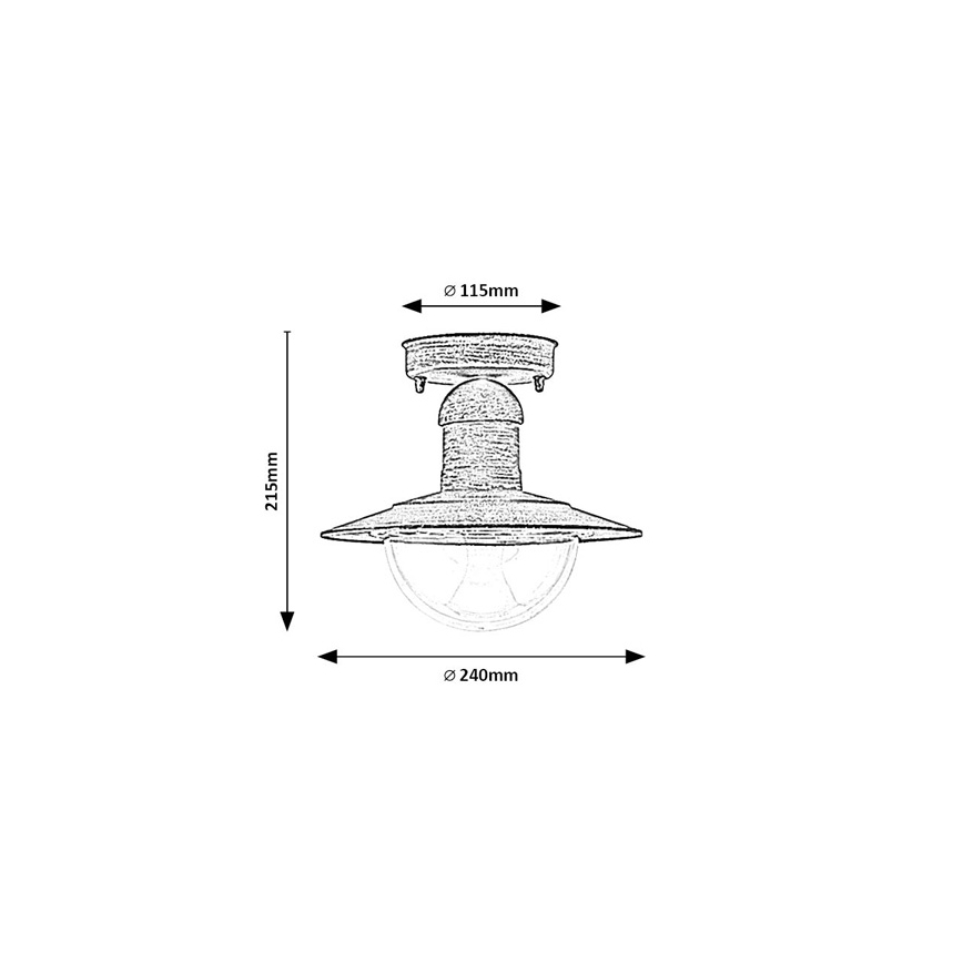 Brilagi - Venkovní stropní svítidlo MOLDE 1xE27/60W IP44 bronzová/patina