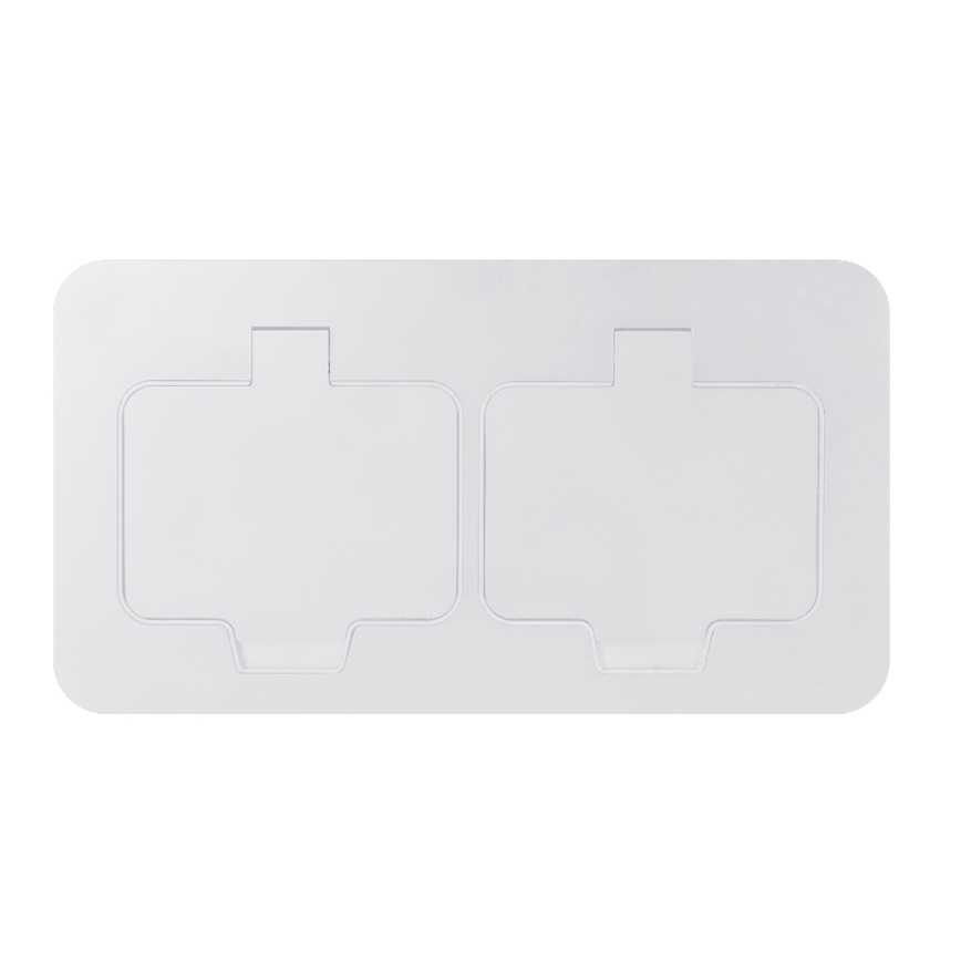 Brilagi - Venkovní vestavná podlahová dvojzásuvka IP55 bílá obdélníkový