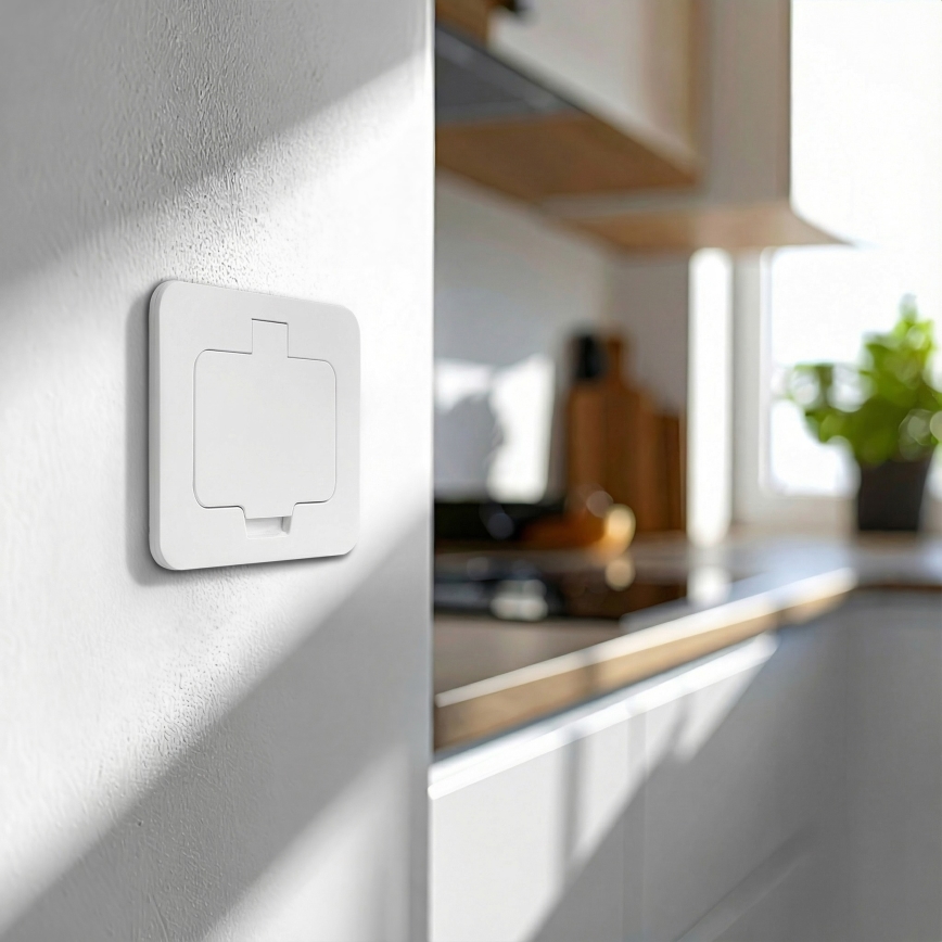 Brilagi - Venkovní vestavná podlahová zásuvka IP55 bílá obdélníkový