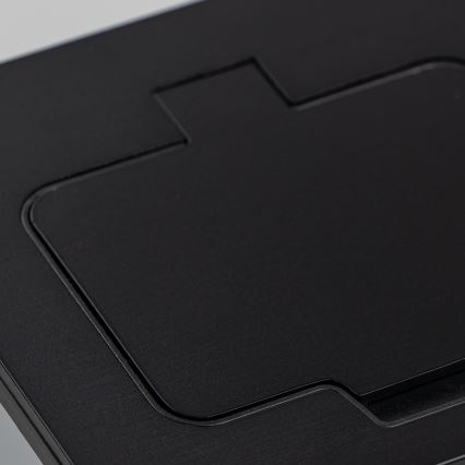 Brilagi - Venkovní vestavná podlahová zásuvka IP55 černá obdélníkový