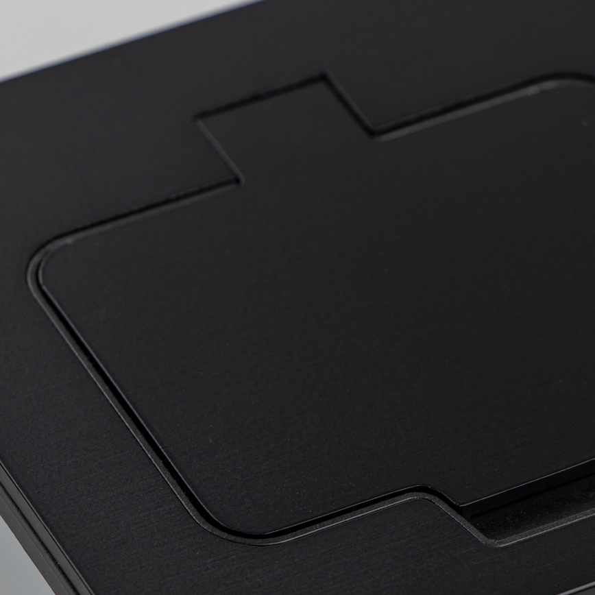 Brilagi - Venkovní vestavná podlahová zásuvka IP55 černá obdélníkový