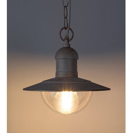 Brilagi - Venkovní závěsné svítidlo MOLDE 1xE27/60W IP44 bílá/patina