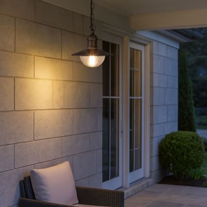 Brilagi - Venkovní závěsné svítidlo MOLDE 1xE27/60W IP44 bronzová/patina