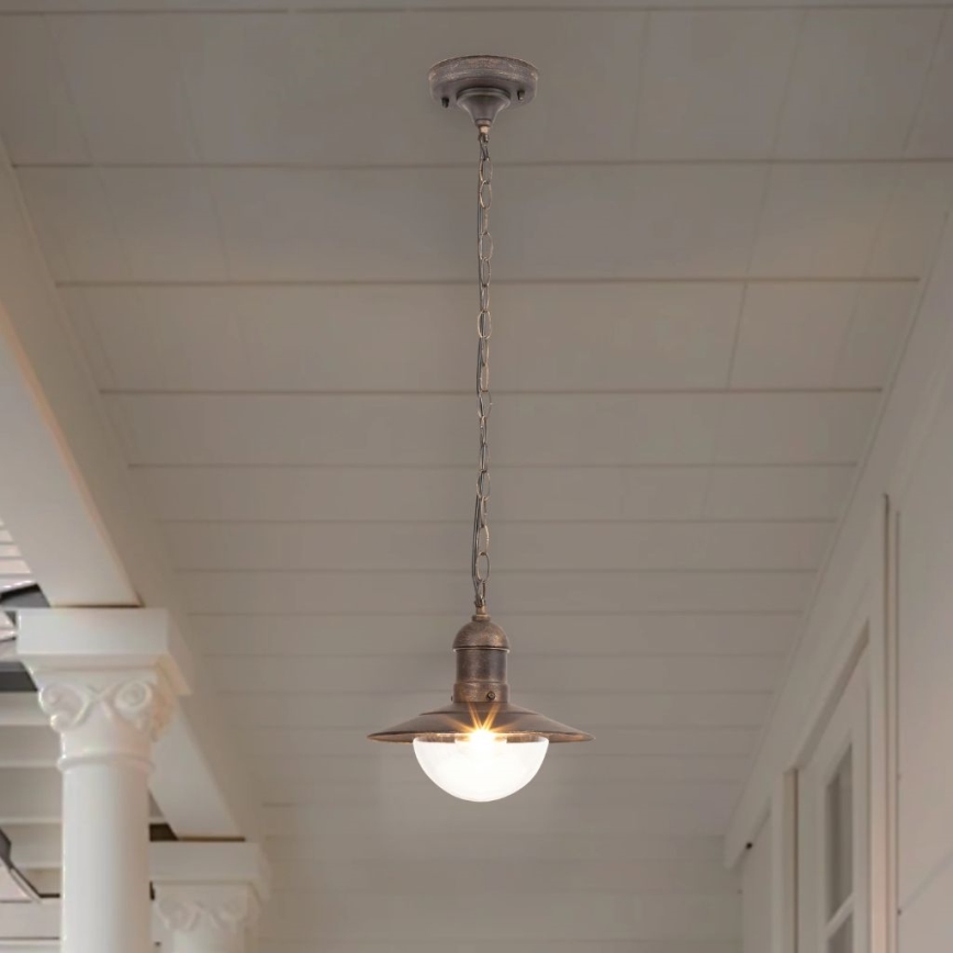 Brilagi - Venkovní závěsné svítidlo MOLDE 1xE27/60W IP44 bronzová/patina