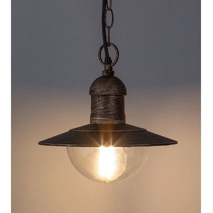 Brilagi - Venkovní závěsné svítidlo MOLDE 1xE27/60W IP44 bronzová/patina