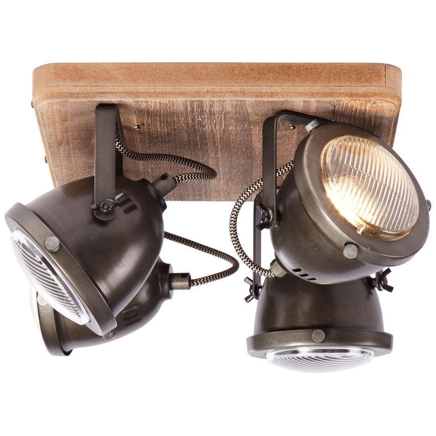 Brilliant - Bodové svítidlo CARMEN WOOD 4xGU10/5W/230V eukalyptus