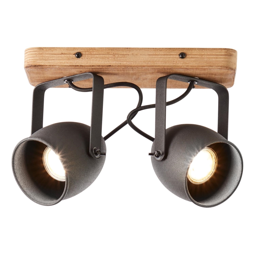 Brilliant - Bodové svítidlo CROWTON 2xGU10/6W/230V borovice