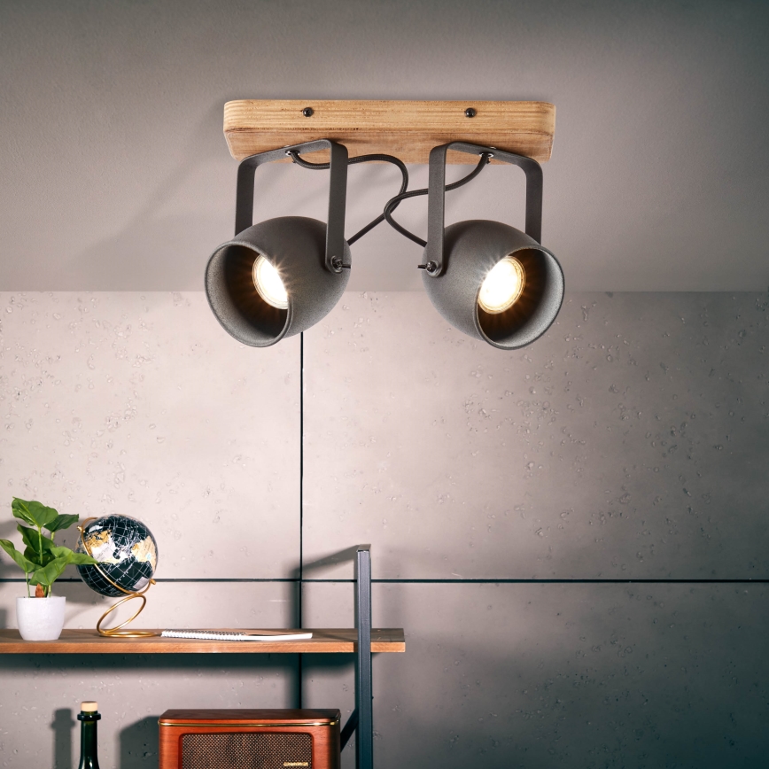 Brilliant - Bodové svítidlo CROWTON 2xGU10/6W/230V borovice