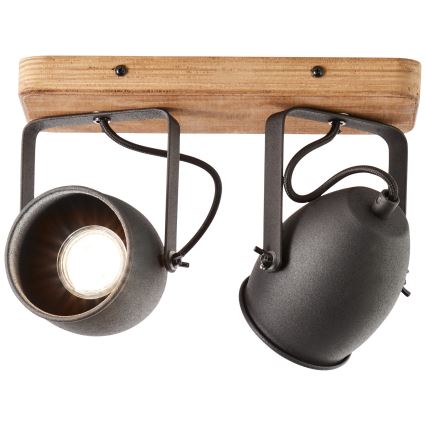 Brilliant - Bodové svítidlo CROWTON 2xGU10/6W/230V borovice