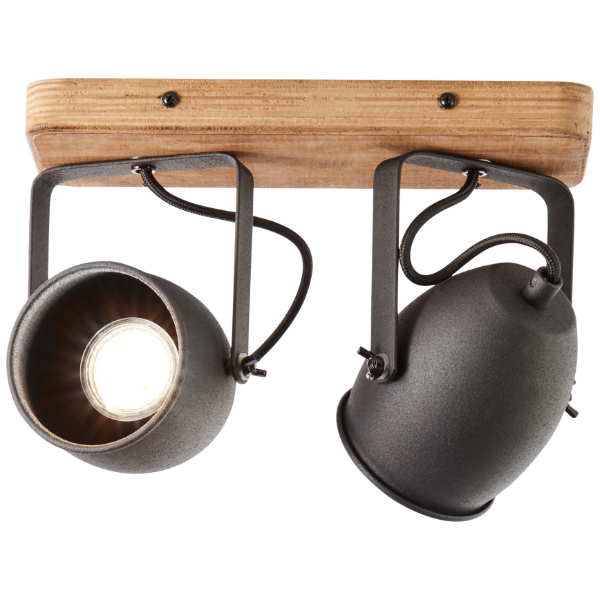 Brilliant - Bodové svítidlo CROWTON 2xGU10/6W/230V borovice