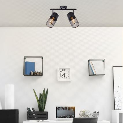 Brilliant - Bodové svítidlo KAMOLO 2xE27/40W/230V černá