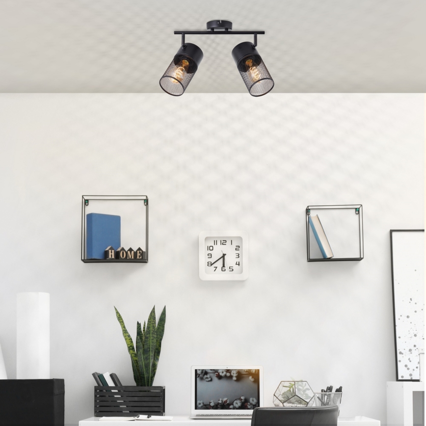 Brilliant - Bodové svítidlo KAMOLO 2xE27/40W/230V černá