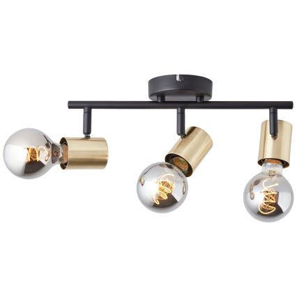 Brilliant - Bodové svítidlo KERRY 3xE27/40W/230V černá/mosaz
