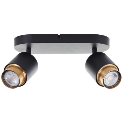 Brilliant - LED Bodové svítidlo COVELO 2xGU10/5W/230V černá/zlatá