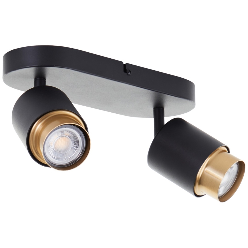 Brilliant - LED Bodové svítidlo COVELO 2xGU10/5W/230V černá/zlatá