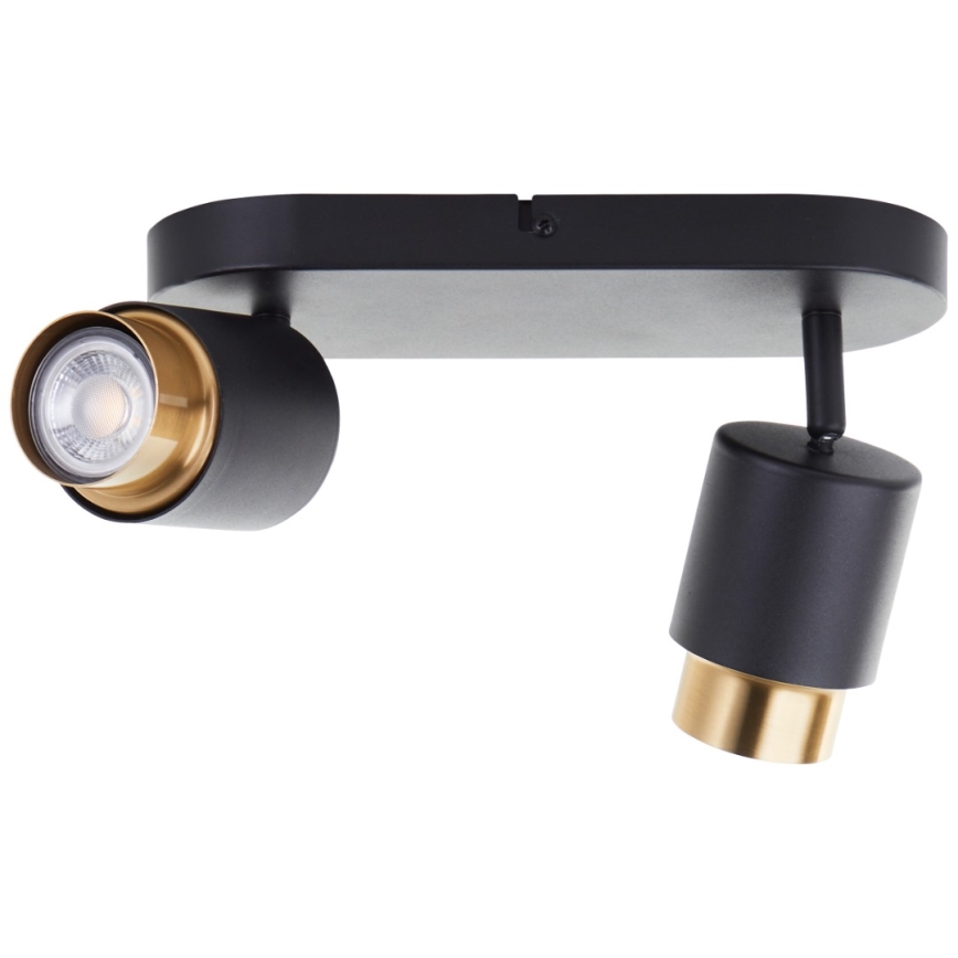 Brilliant - LED Bodové svítidlo COVELO 2xGU10/5W/230V černá/zlatá