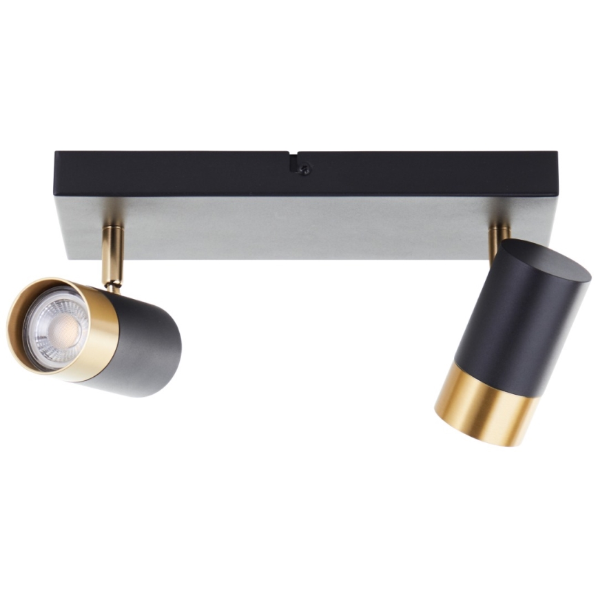 Brilliant - LED Bodové svítidlo COVELO 2xGU10/5W/230V černá/zlatá