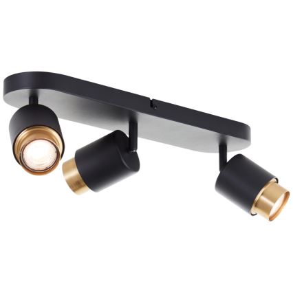 Brilliant - LED Bodové svítidlo COVELO 3xGU10/5W/230V černá/zlatá