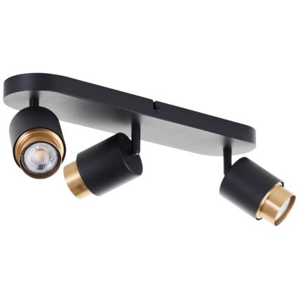 Brilliant - LED Bodové svítidlo COVELO 3xGU10/5W/230V černá/zlatá