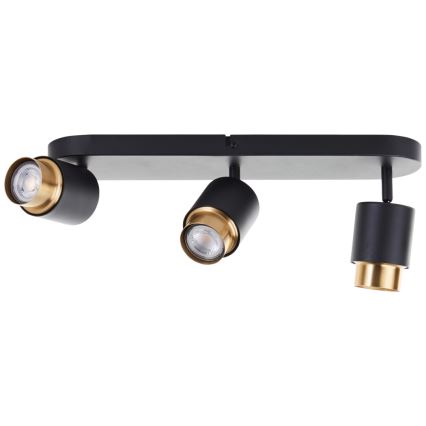 Brilliant - LED Bodové svítidlo COVELO 3xGU10/5W/230V černá/zlatá