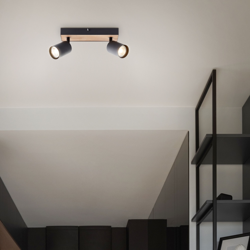 Brilliant - LED Bodové svítidlo JELLO 2xGU10/4,5W/230V borovice - FSC certifikováno