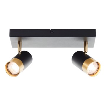 Brilliant - LED Bodové svítidlo VIGOLO 2xGU10/5W/230V černá/zlatá
