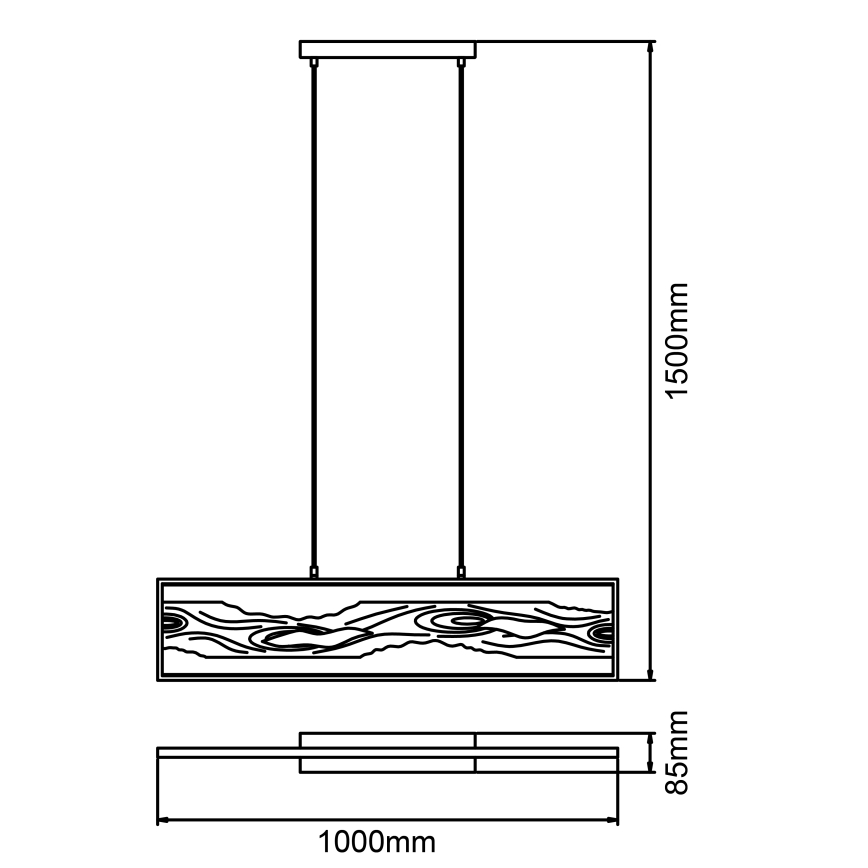 Brilliant - LED Lustr na lanku CHAUMONT LED/20W/230V borovice